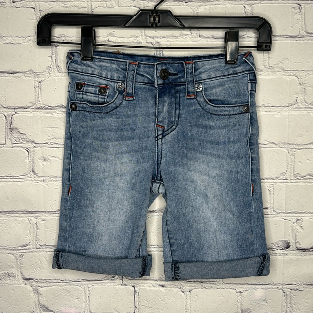True Religion Boys Geno Rolled Up Shorts